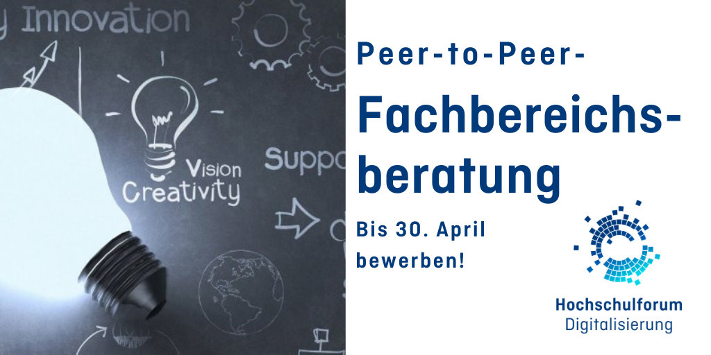 Peer-to-Peer-Fachbereichsberatung: Bis 30. April bewerben!