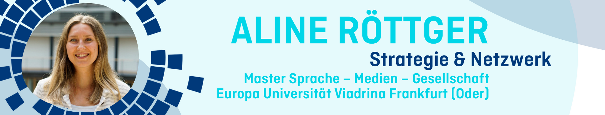 Portrait von Aline Röttger aus dem Team Strategie & Netzwerk, die im Master Sprache-Medien-Gesellschaft an der Europa Universität Viadrina studiert