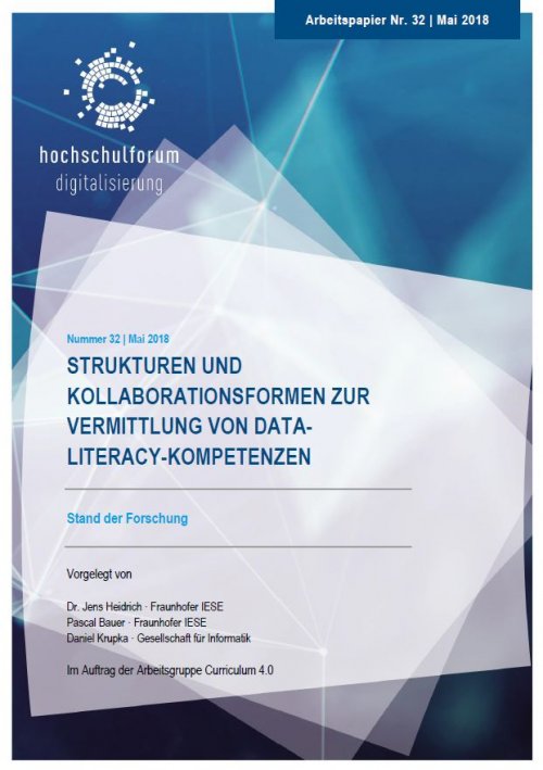 Cover der Studie &quot;Strukturen und Kollaborationsformen zur Vermittlung von Data-Literacy-Kompetenzen&quot;
