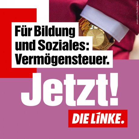 Plakat DIE LINKE Wahlkampf: Für Bildung