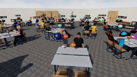 Dank Virtual Reality ein voll besetzter Seminarraum.
