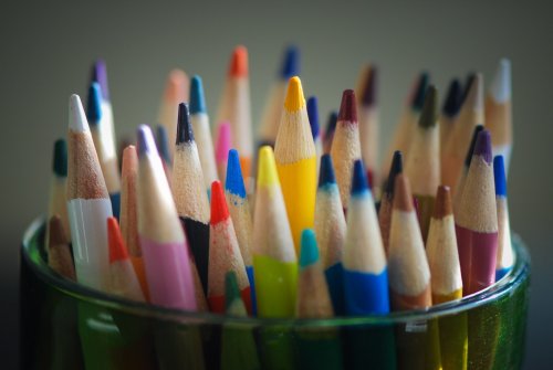 Photo colourful pencils