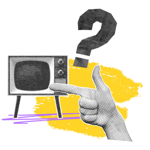 Die Illustration zeigt einen Fernseher.