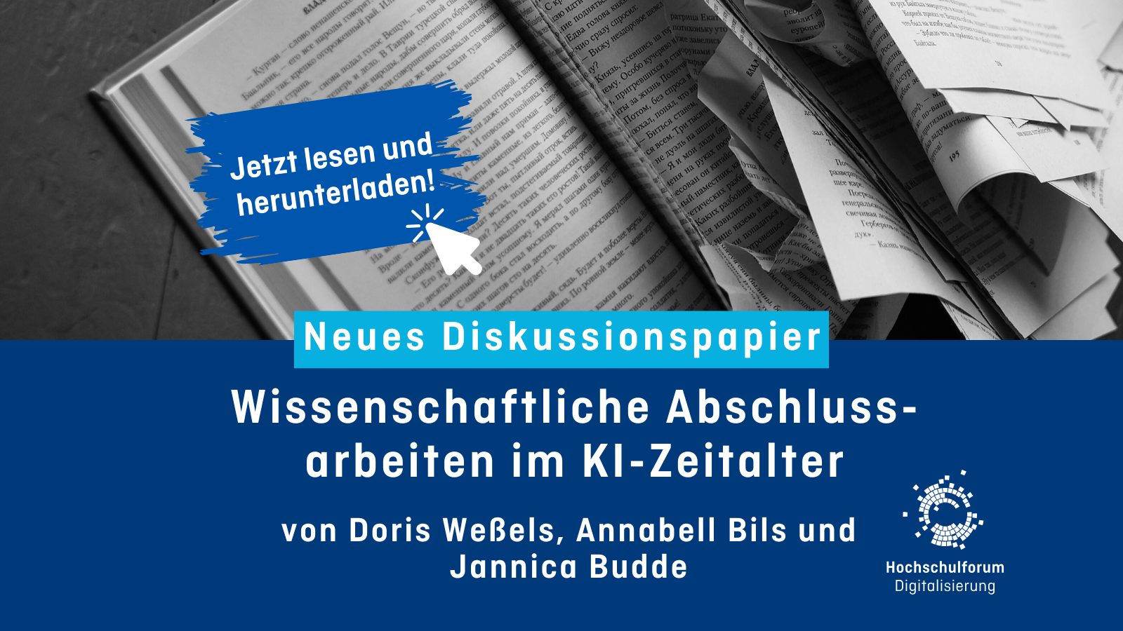 Neues Diskussionspapier: Wissenschaftliche Abschlussarbeiten im KI-Zeitalter