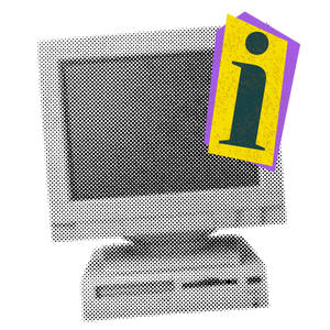 Computer mit Info-Icon